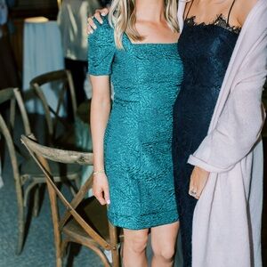 Hyacinth House Emerald Green Juliana Mini Dress, Size XXS